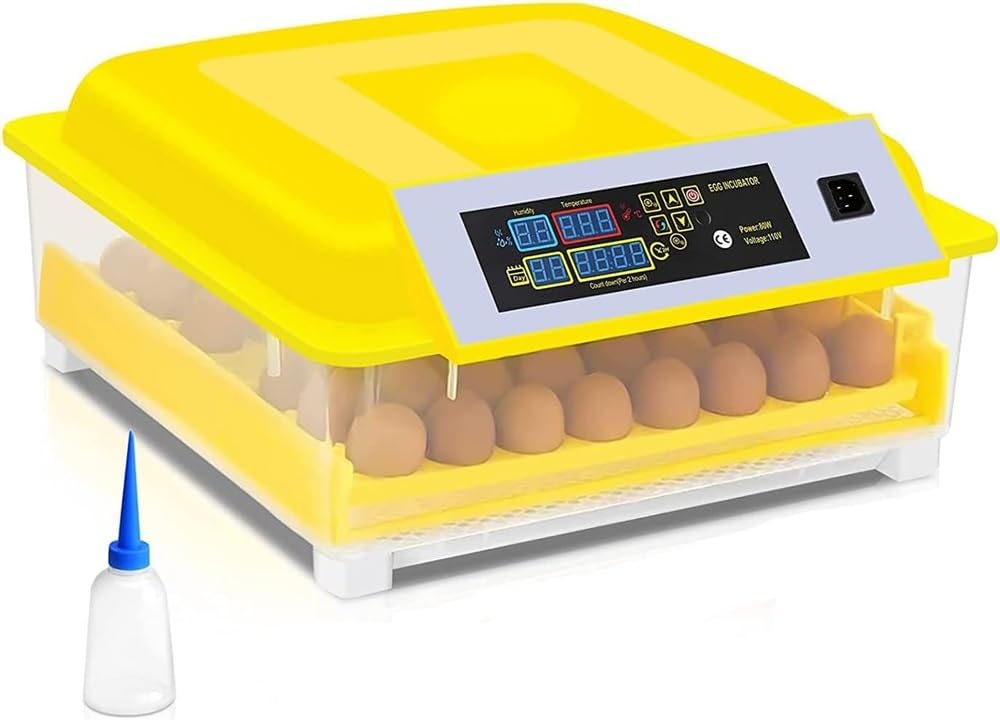 Inkubator na 46 jaj Inkubator do drobiu z cyfrowym ekranem LED W pełni automatyczny wylęgarnia z kontrolą temperatury dla wszystkich drobiu i kurczaków Jaja przepiórcze gołębie