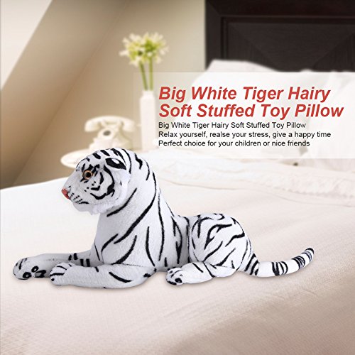 Peluche Tigre blanc Simulation animal en coton Toy...