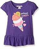 Kidtopia Girls' Cap Sleeve Peplum Top with Ice Cream