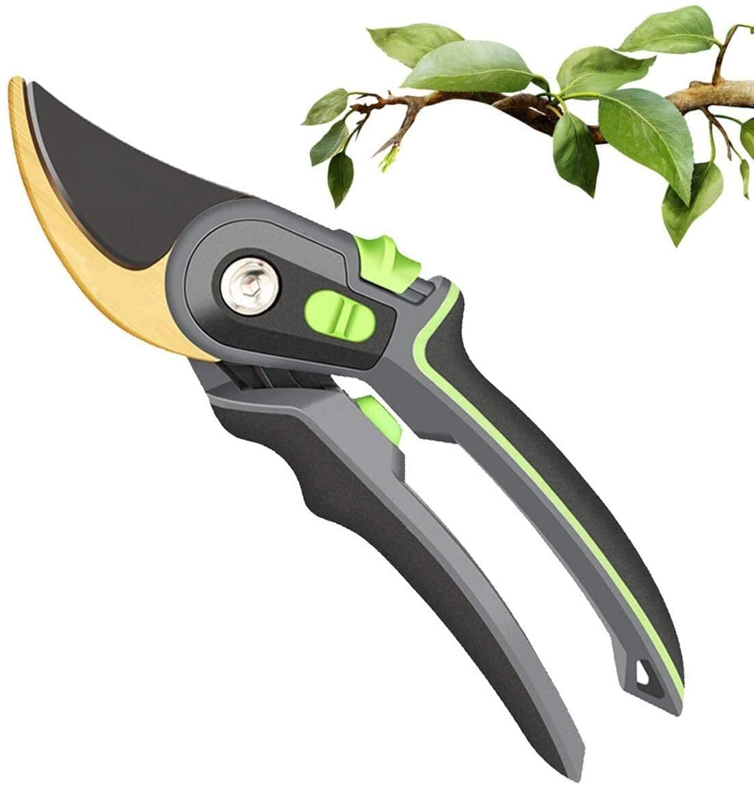 MRKU Tijeras Profesionales para podar Ramas de jardín, Tijeras de podar ergonómicas para jardín, Tijeras de podar de derivación, Cuchillas, podadora Ligera