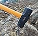 10 LB Sledge Hammer with Heavy Duty Construction, 35-Inch Fiberglass Handle, Overstrike Protection, Textured Grip