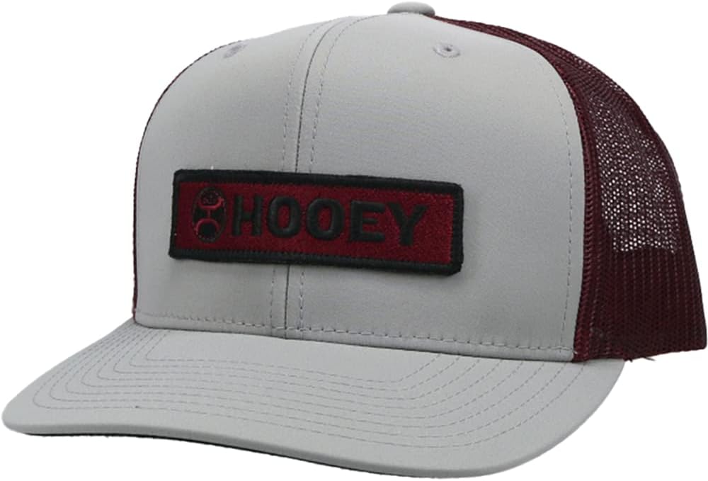 HOOEY Lockup Trucker Cap Maroon/Black Patch