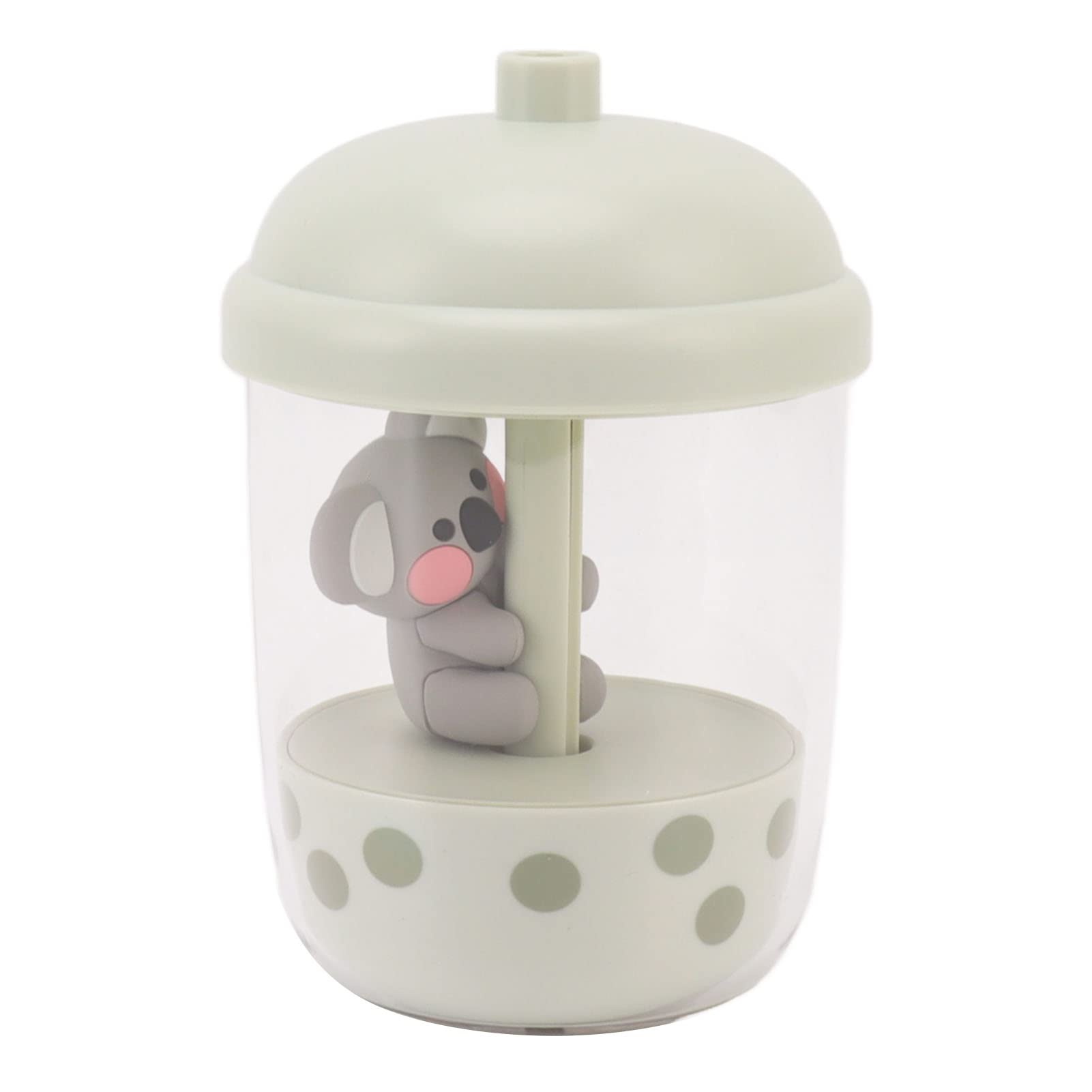 Pwshymi USB Mini Air Humidifier Koala Animal Humidifier Quietly Humidifies Environment for Allergies Home Decoration Matcha