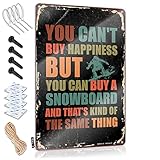 セクシーサイン For Man Cave You Can'T Buy Happiness But You Can You Can Buy A スノーボード メタルサイン クールなもの 部屋用 男性の洞窟 家具(サイズ:20X30CM)