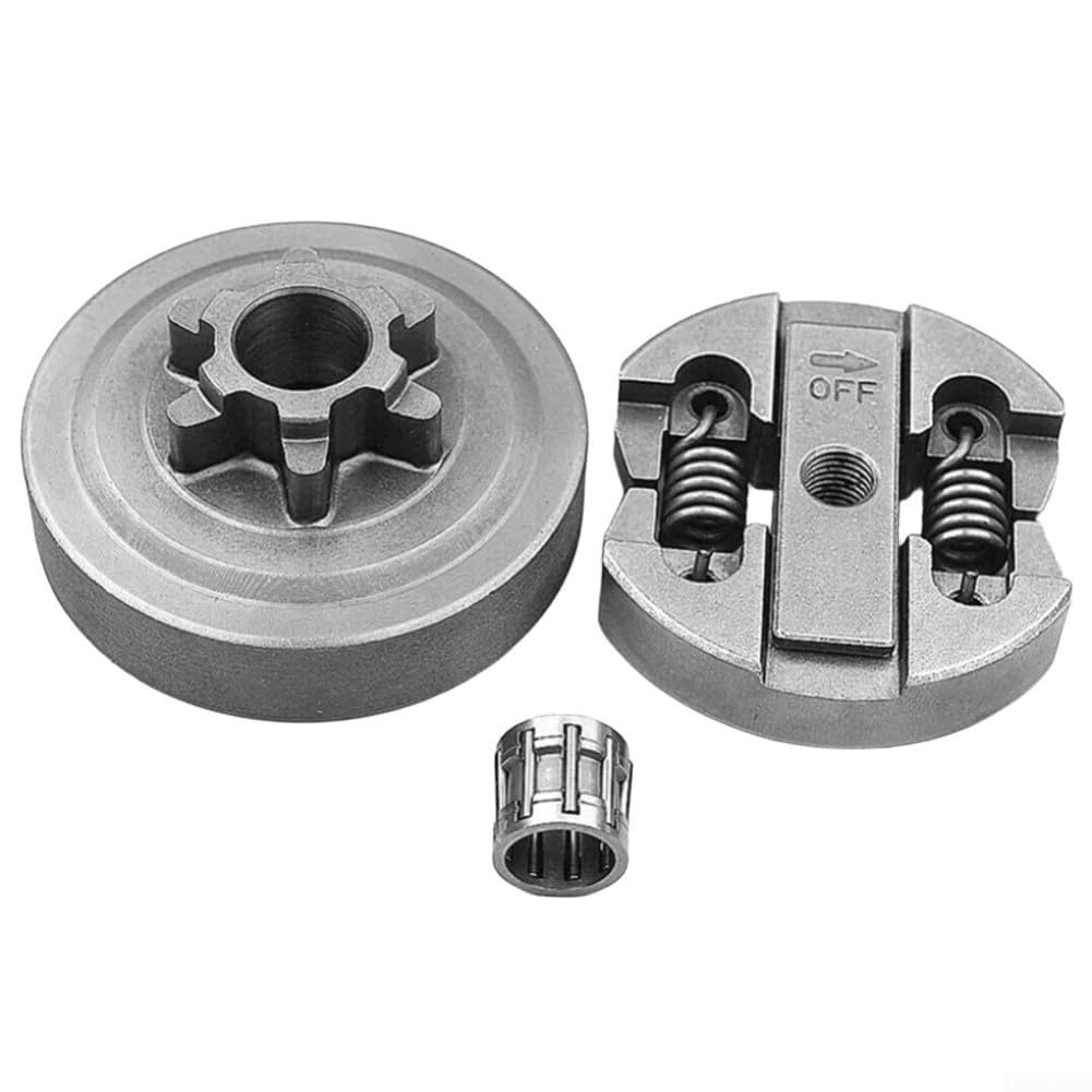 Clutch Sprocket Drum Assembly with Needle Bearing for 25cc Chainsaw, Replacement Kit for 2500 Series Power Saw Parts, Garden Machinery Repair Component
