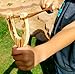 Adventure Awaits!! - 4 Pack Hand-Carved Wooden Slingshots with Great Handle Holds - Each Sling Shot is Hand Made and has a Burned Wood Look! Each Slingshot (x4) is Together in one Package