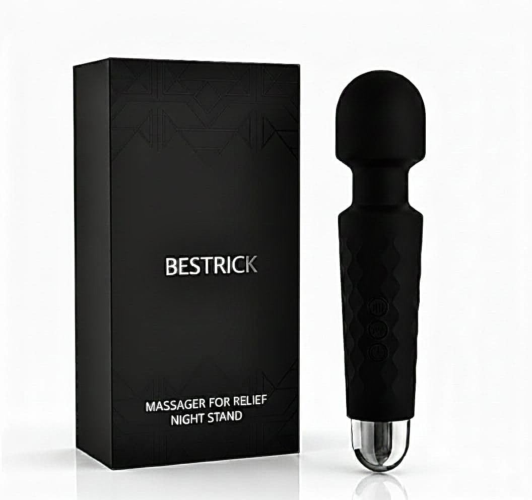 HENDHELD PERSONAL BODY MASSAGE VIBRATOR POWERFUL DEEP TISSUE RELIEF WAND WITH SILENT, WATERPFOOF MOTOR AND RECHARGEBABLE BATTERY