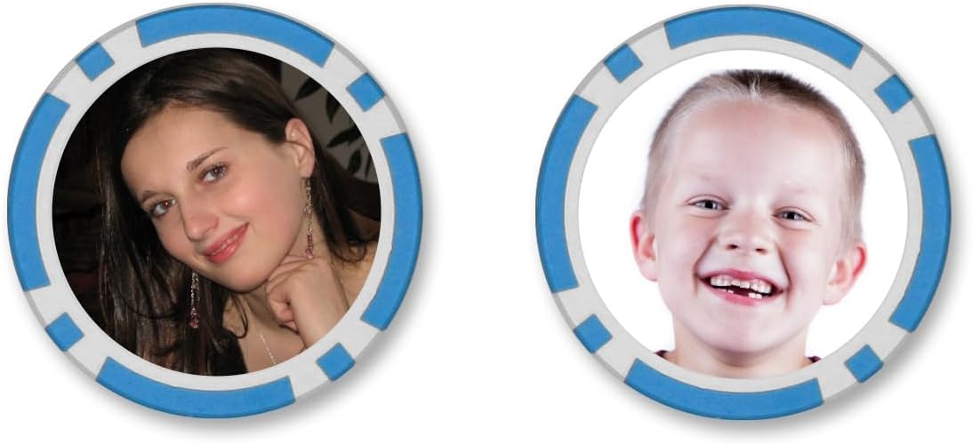 Personalized Memento Poker Chips - Photo Upload Front and Back Images - Official Size and Weight
