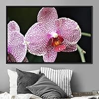 Framed Canvas Wall Art Flora Snapshot Closeup Dark Expressive Farmhouse/Country Floral Multicolor Photography Realism Single - 16x24 inches