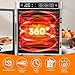 Commercial Food Dehydrator 12 Tray Stainless Steel with One-Touch Presets, 800W Professional Jerky Maker with Dual Fans, 360° Airflow, 86°F-185°F Digital Timer for Herbs, Fruits, Dog Treats