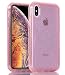 BAISRKE Clear Glitter Case for iPhone Xs MAX, Hybrid Heavy Duty Protection Case Hard Plastic & Soft TPU Sturdy Shockproof Armor High Impact Resistant Cover for iPhone Xs MAX [Pink Glitter]