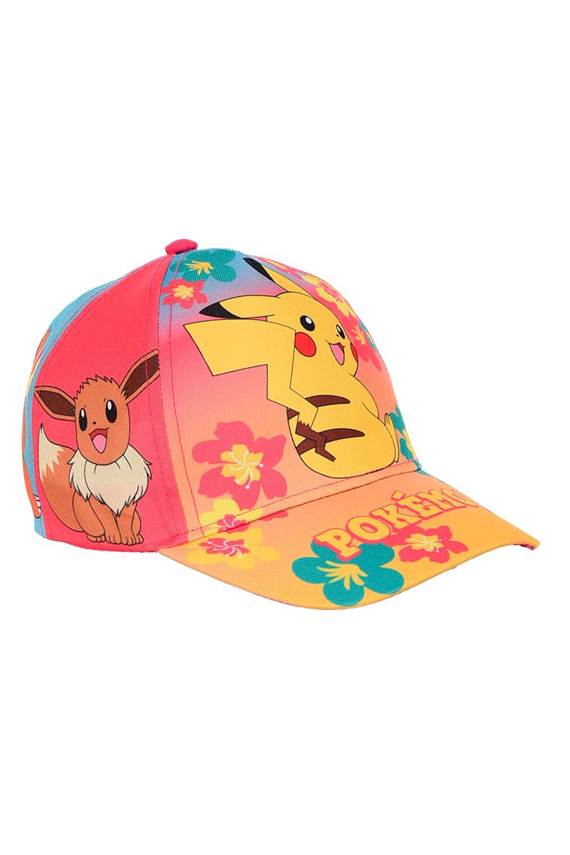Pokémon Girls Multicoloured Cap, Pikachu Squirtle Eevee Charmander Mew Baseball Cap, Children's Summer Cap