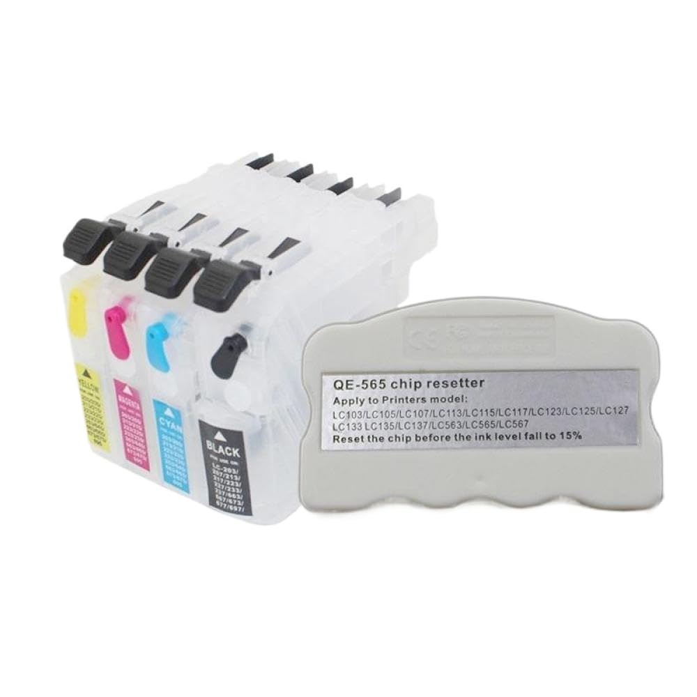 Cartucho de Tinta con reiniciador de Chip Compatible con impresoras LC203 LC213 LC223 LCRAM LC205 LC207 LCGene LC235 LC237 LC663 LCree LC133