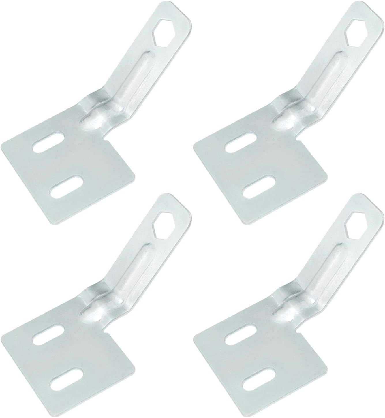 Kit de herrajes metálicos para puertas plegables: 4 piezas de soporte superior pivotante y calibrador superficial miniatura 1