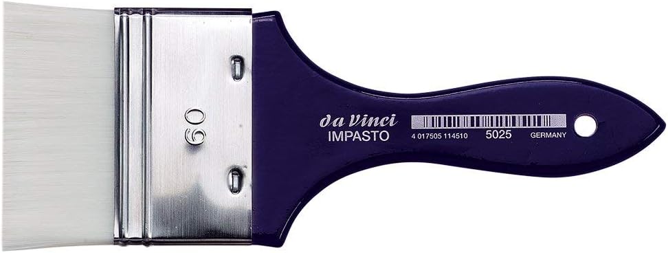 da Vinci Oil & Acrylic Series 5025 Impasto Paint Brush, Mottler Extra Stiff White Synthetic, Size 60