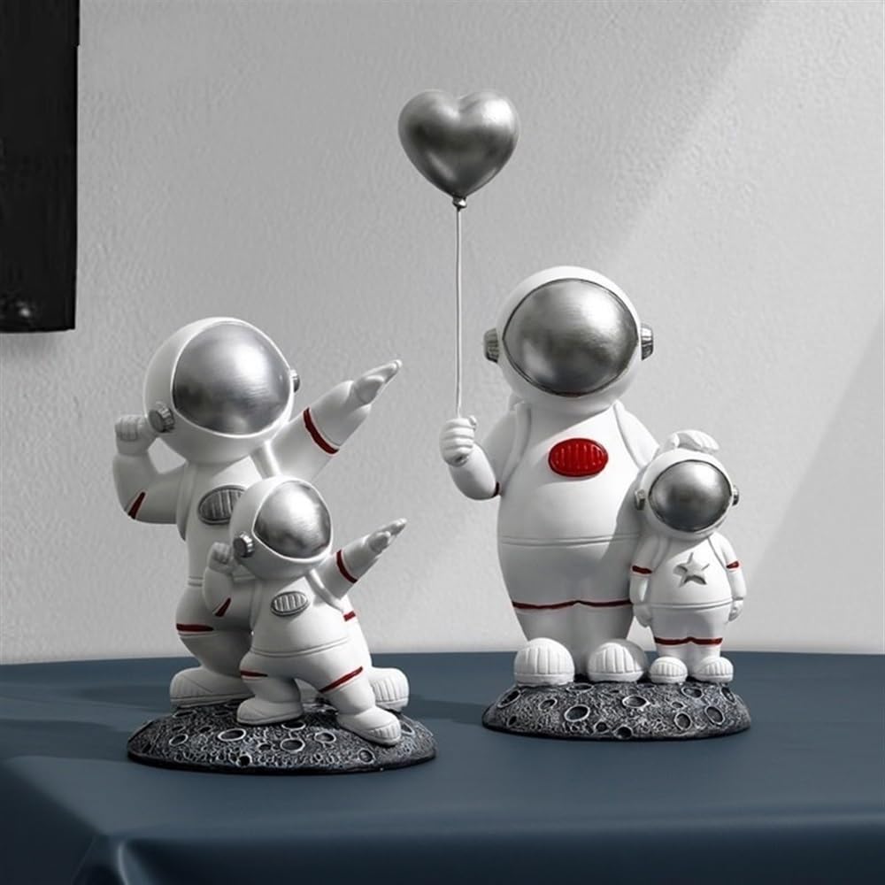 Decoracion hogar Figuras de Escultura de Astronauta, estatuas de Astronauta, decoración Moderna de Resina Estatua(E)