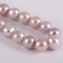 Natural Freshwater Pearls Beads Punch Loose Beads Handmake DIY for Jewelry Making DIY Women Necklace Bracelet 7-8 mm Color Purple 14 inches