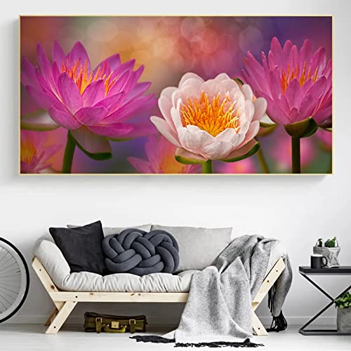 Affiches et impressions mur art lotus KEBIA déco maison salon et chambre 80x160cm