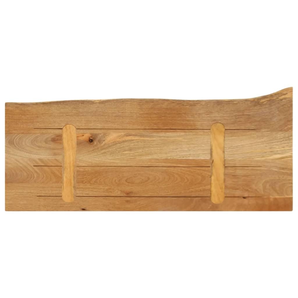 vidaXL Tablero de Mesa Borde Natural Madera Maciza Mango 70x40x3,8 cm, Superficie de Mesa, Tablero de Mesa de Madera, Tablero de reemplazo