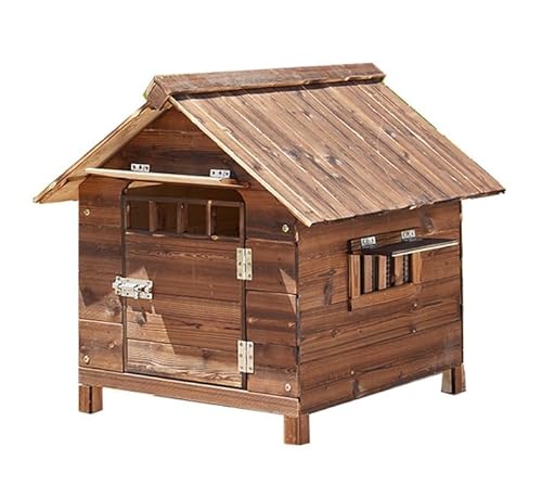 ケンネル 屋外 犬小屋 屋外 雨対策 耐腐食性 四季 冬 暖かくしてくださ Tufduzo い 大型犬 ケンネル 木製 屋外 ハウス ペットハウス オールシーズン 通気 防風 防雨雨よけ 日焼け対策 組み立て簡単 休憩所 室外 ペット用品 小型犬 中型犬