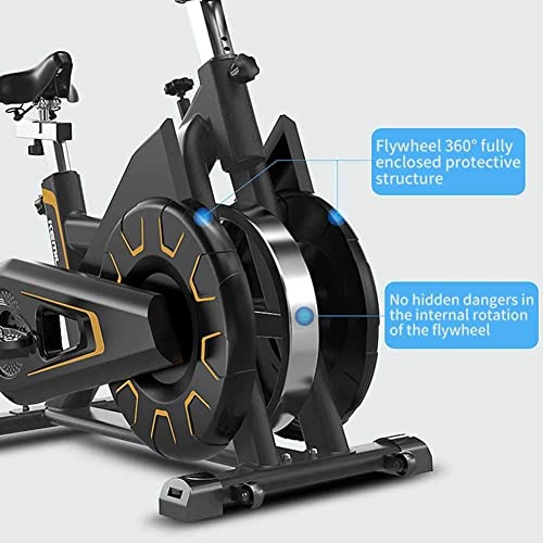 Image of Stationary Exercise Bike Indoor Cycling Bike for Cardio Workout with Comfortable Seat Cushion LCD Monitor for Home Training Bike Adjustable Handlebars Seat