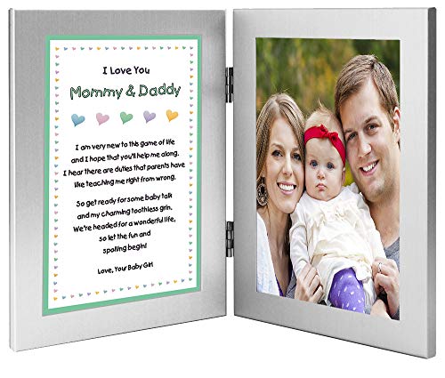 New Parents Gift Sweet Poem from Daughter Add Photo to Frame