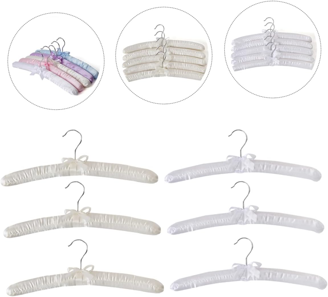 9pcs Cloth Hangers Edging Design for Home Satin Coat Hangers Random for Organizing Clothes Without Marks