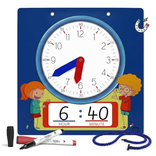 Scribbledo 13" Dry Erase Teaching Clock