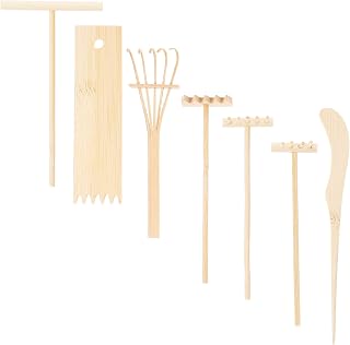 STOBOK Desktop Decor Work Desk Decor 1 Set Zen Garden Accessories 7pcs Zen Garden Rakes Sand Table Rakes DIY Zen Garden Kit Meditation Sand Zen Garden Tools Desk Decoration Desk Topper