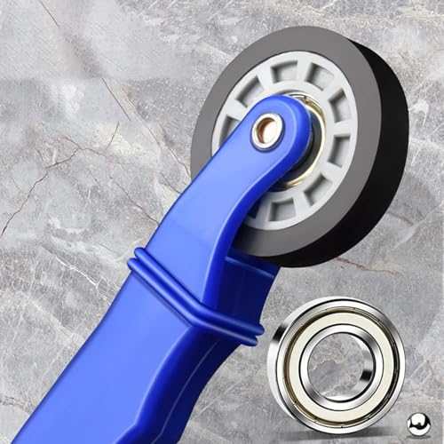 RASMACOR Gummi-Andruckrolle 2-in-1 für LED-Streifen | Installationswerkzeug mit ergonomischem Griff | Kompatibel mit 6 mm & 10 mm LED-Bändern | Rollenköpfe 47 mm & 41 mm