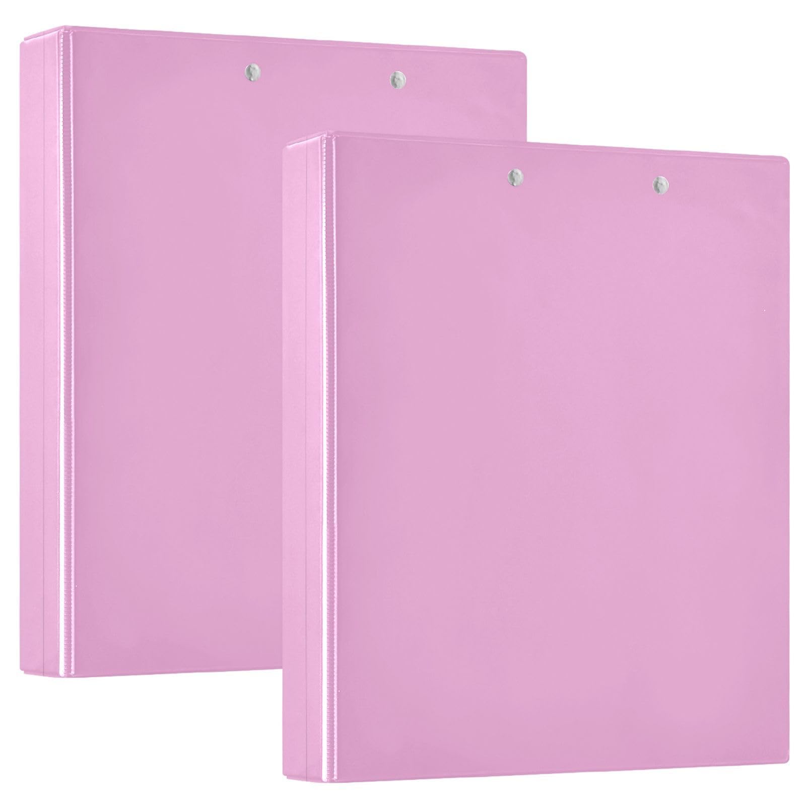 Raccoglitore a tre anelli stampato, raccoglitore ad anelli a D con tasche, raccoglitore decorativo per scuola, università o ufficio, rosa perlato, taglia unica ex2