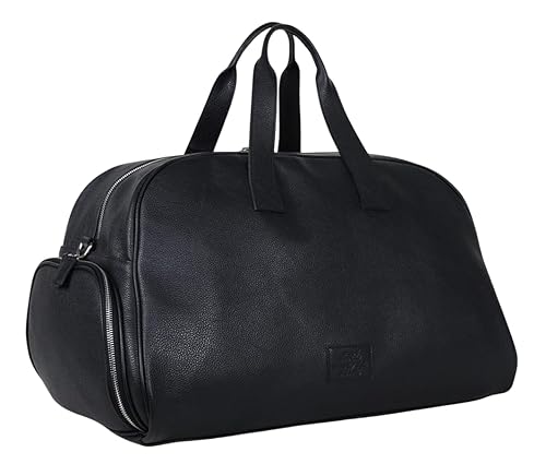 Leather Sports Duffle Equipment Bag with Shoes Compartment  Handmade to Order in Italy, Soft Pebble-Grain Waterproof Leather  Elegant Luxury Travel