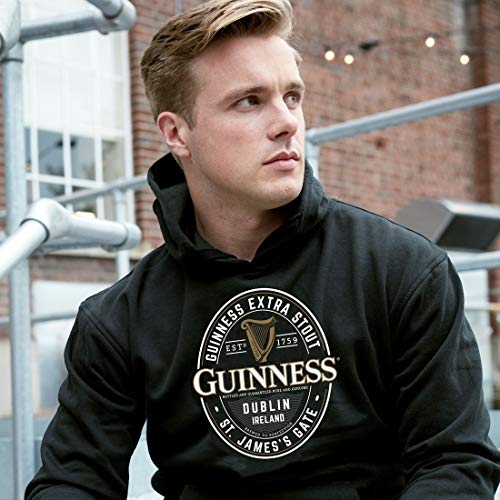 Guinness Black Label St. James Gate Hoodie (US, Alpha, X-Large, Regular, Regular, Black)2