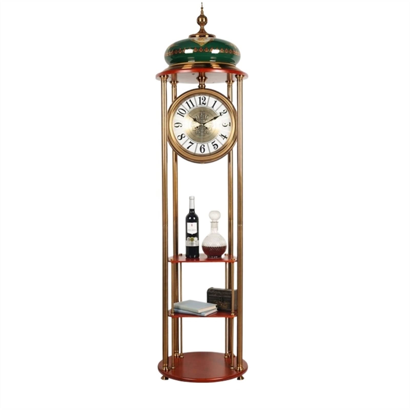 XYJIAOU2026 Grandfather Clock Vintage Floor Clock Desktop European Style