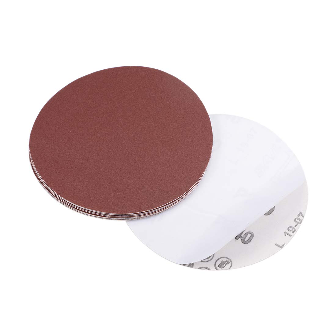 sourcing map 5-Inch PSA Sanding Disc Aluminum Oxide Adhesive Back Sandpaper 240 Grit 10 Pcs