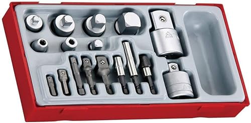 Teng Tools TTADP17 - Juego de adaptadores y accesorios de broca hexagonal mixta de 17 piezas - TTADP17