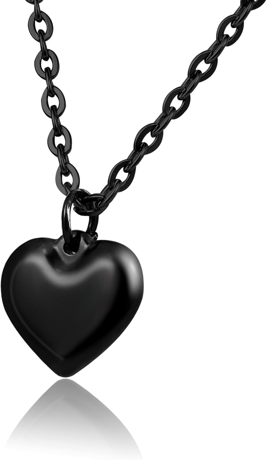 Milakoo Stainless Steel Pendant Necklace for Women Heart Charms Link Chains 23" Length Lobster Clasp