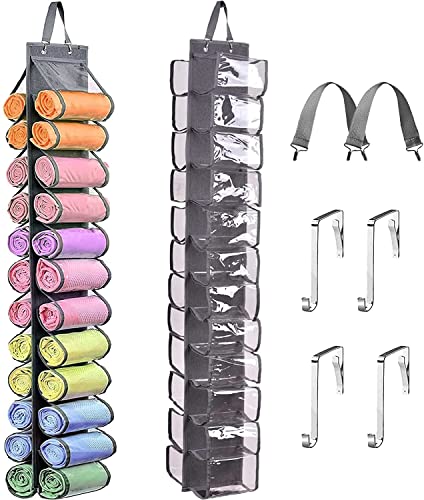Inlisy Organizador de almacenamiento de 24 rollos, plegable, para guardar ropa, armarios, compartimento para ahorro de espacio, para camisetas, pantalones vaqueros, organizadores y almacenamiento Cover