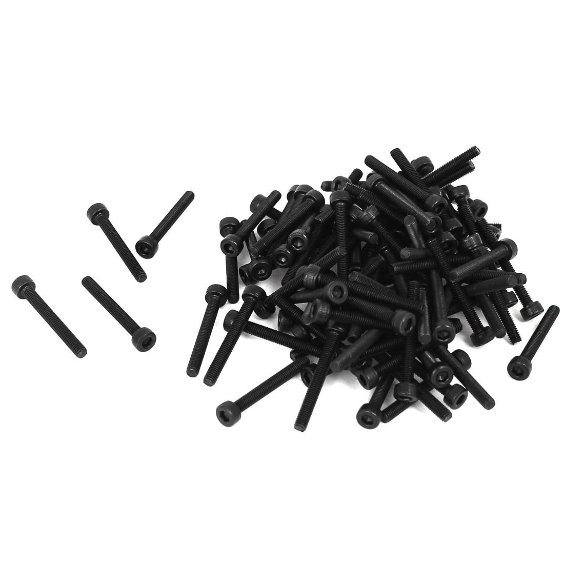 Unifizz M3x20mm Hex Socket Head Cap Screws Bolts Full Thread 12.9 Grade Alloy Steel Black Oxide Finish Allen Socket Drive Machine Screws 100Pcs