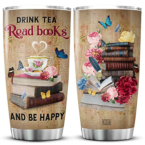 KOIXA Book Lover Insulated Tumbler 20oz Stainless Steel Mug