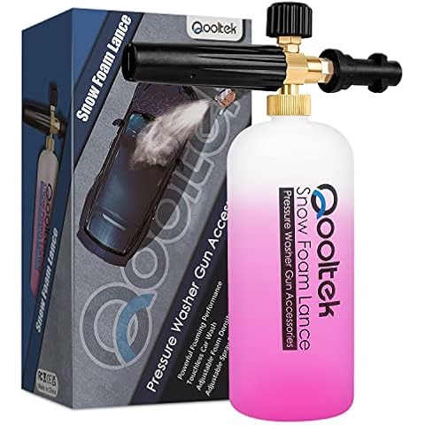 Qooltek Adjustable Foam Cannon 1 Liter Bottle Snow Foam Lance Soap Dispenser Nozzle for Karcher K Series K2 K3 K4 K5 K6 K7 Pressure Washer Accessories[Energy Class A+] Cover