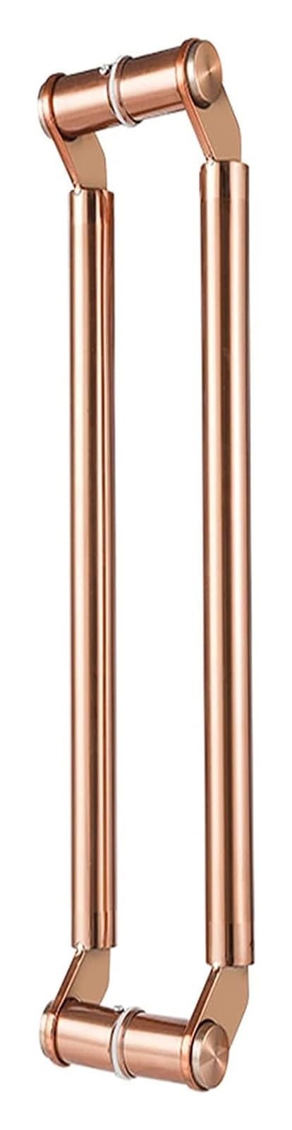 BHGFYXBS Push Pull Door Handle Shower Glass Push Pull Door Handles, Stainless Steel Round Shape Bars Contemporary Entry Door Handle,Rose Gold-60Cm(24In),Rose Gold-60cm(24in)