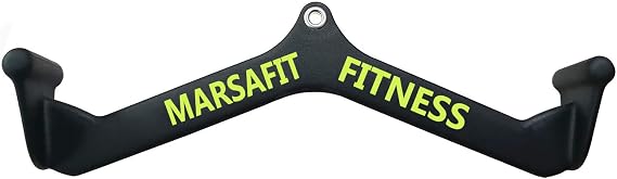 Home Gym Fitness Rowing T-bar V-bar Pulley Cable Machine Attachments, Bicep Curl Tricep LAT Pulldown Bar Back Strength Training Handle Grips LAT Pull Down Bar Press Down Exercises