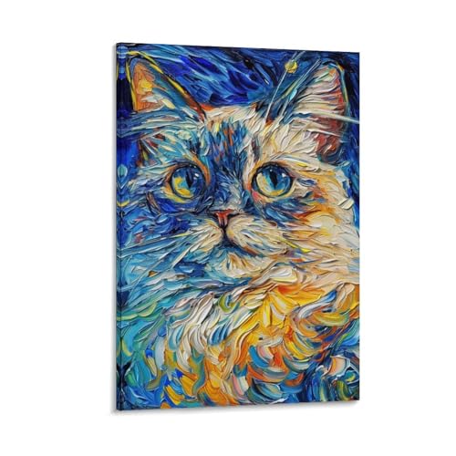 Tableau chat mignon NoveAurora pour habiller un mur vide avec une impression sur toile 50x75