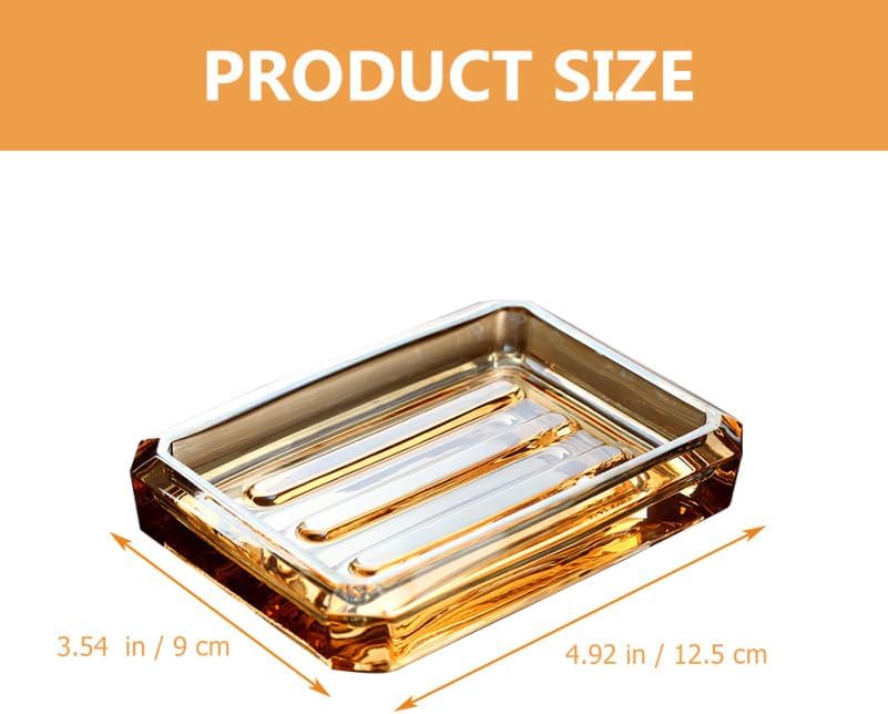 Miniatura 3 de Zerodeko Caja de jabón transparente Fregadero Estante de almacenamiento Titular de jabón de barra Soporte de jabón decorativo Esponja de vidrio