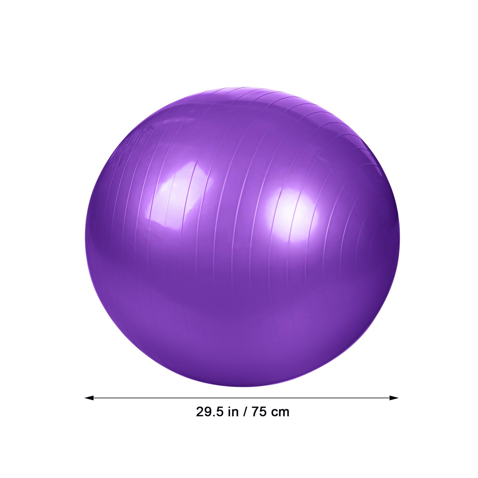 SHERCHPRY Gymnastikball Lila aus PVC mit Pumpe für Yoga und Übungen