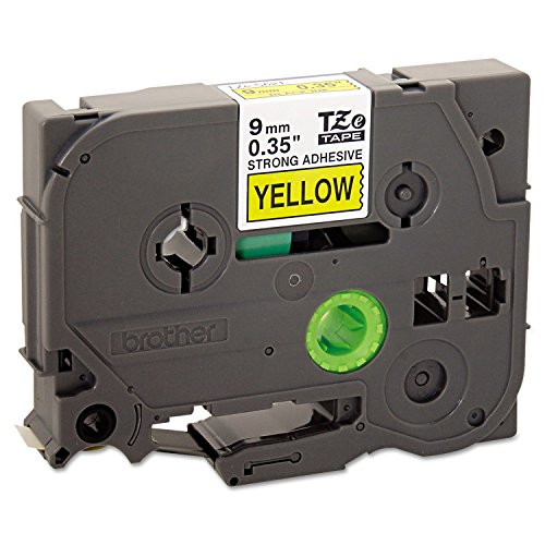 Ruban Brother TZe adhésif puissant 9mm noir/jaune anti-décollement surfaces peintes