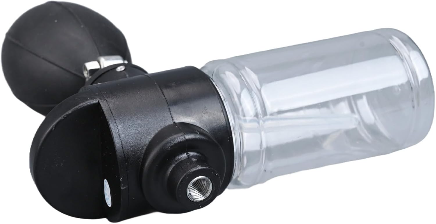 Flies Control Bulb Duster 150ml with 3 Stainless Steel Nozzles Easy Operation Silicone Body for Termite Removal Agricultural Forestry or Home Garden Use Black