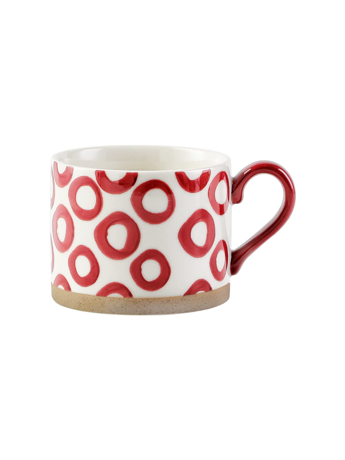 Kaffeetasse Tassen Kaffeebecher Tasse Mit Becherroter Kreis, Einzelne Tasse, Handbemalte Keramik, Nachmittagstee, Kaffeetasse, Hochzeitsgeschenk, Geschenk, Becher, Büro, Frauen, Wassertasse