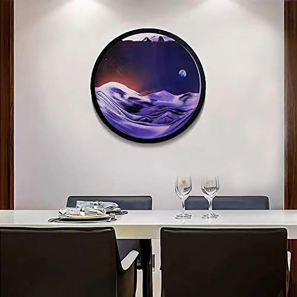 VHKJewE Moving Sand Art 360 Degree Rotating Painting Wall Multiple Sizes(J,17.3IN)